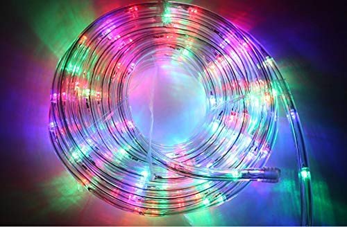 OUD® 6 Color Flash 5 mtr Waterproof Outdoor Decoration Solar Energy Rope Lights White Copper LED Decorative Fairy String Lights - Waterproof Remote (5M Multicolor (Pack of 1))