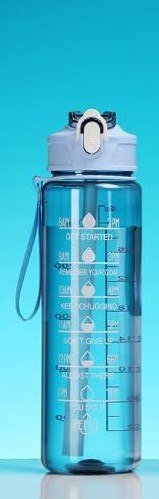 SmartGadgets 900ml Transparent Motivational Water Bottle | Durable & Stylish Hydration Bottle for Daily Use