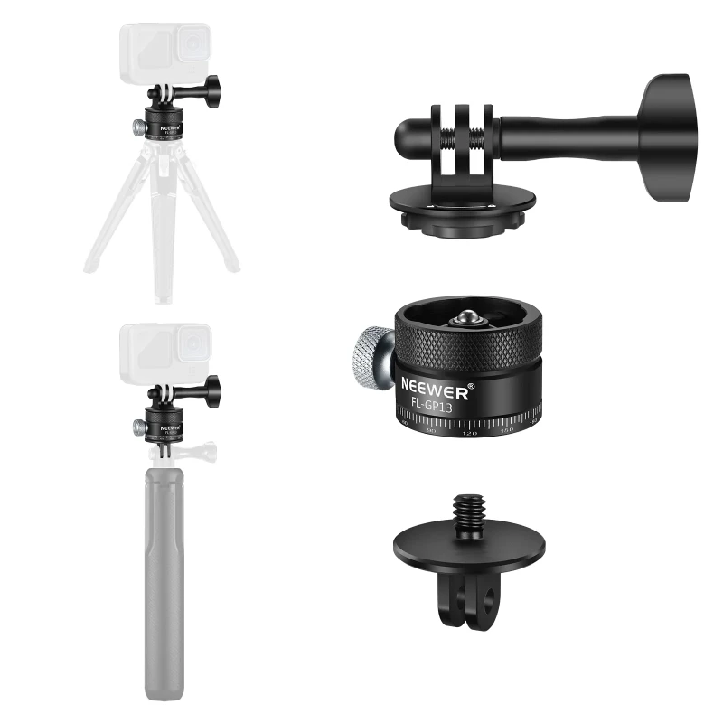 Quick Release Tripod Mount Adapter Compatible with GoPro Hero (FL-GP13)