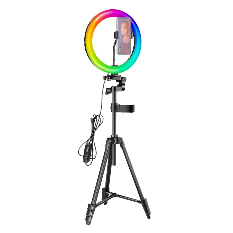 10/12-inch RGB Dimmable USB Selfie Ring Light