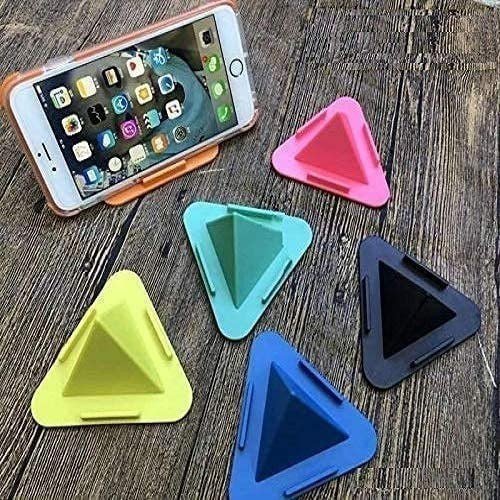 SmartGadgets Portable Three-Sided Triangle Desktop Stand Mobile Paradise Universal Phone Pyramid Shape Holder Desktop Stand (Multi Color) (Pack of 5) Mobile Holder