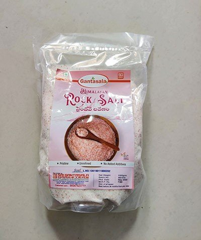 Gantasala Pristine Unrefined Himalayan Rock Salt 1Kg No added additives