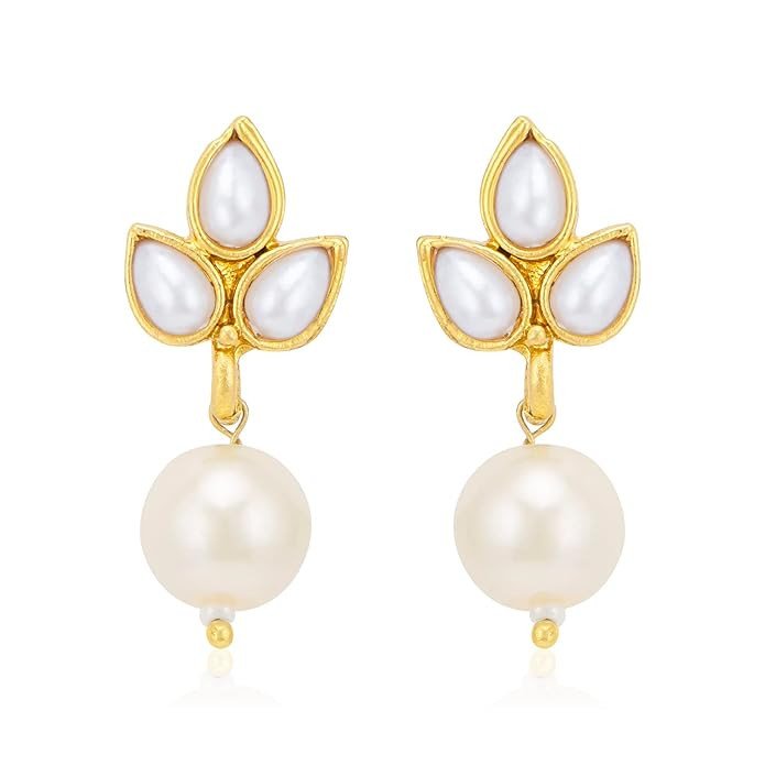 Awesome Pearl Gold Plated Drop Earring For women.