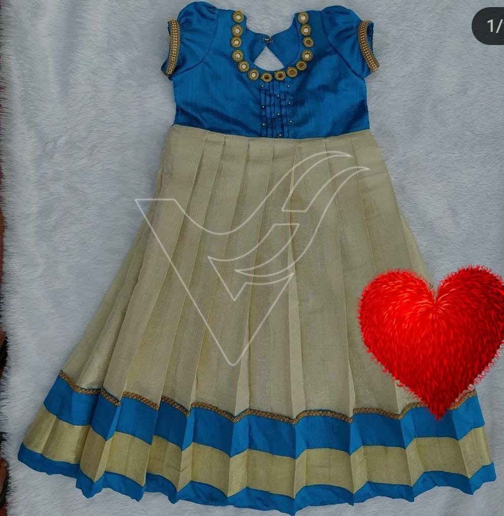 Avanika Collection's Kerala Style New Trendy Attractive Soft & Smooth Polycotton Frock For Baby Girl With Hairband | Kids Frock