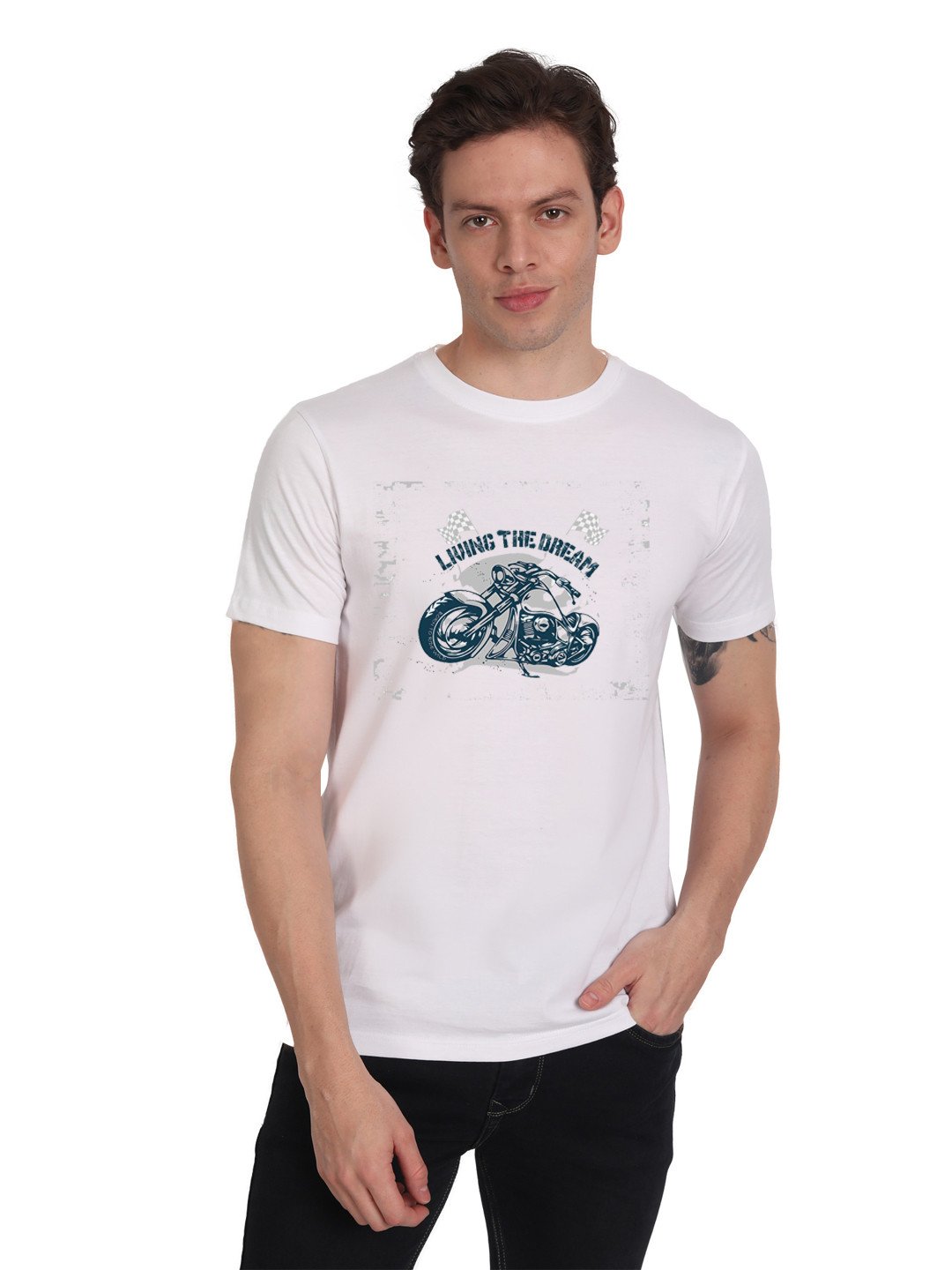 Beorign Solid Casual Round Neck Half Sleeves Printed T-Shirt For Men | T-Shirts | Gents Wear | Gents T-Shirt | Casual T-Shirts