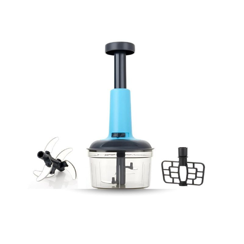 SmartGadgets 800ml Hand Push Vegetable Chopper, Food Cutter And Blender For Fruits/Portable Kitchen Tool With Sharp Blades