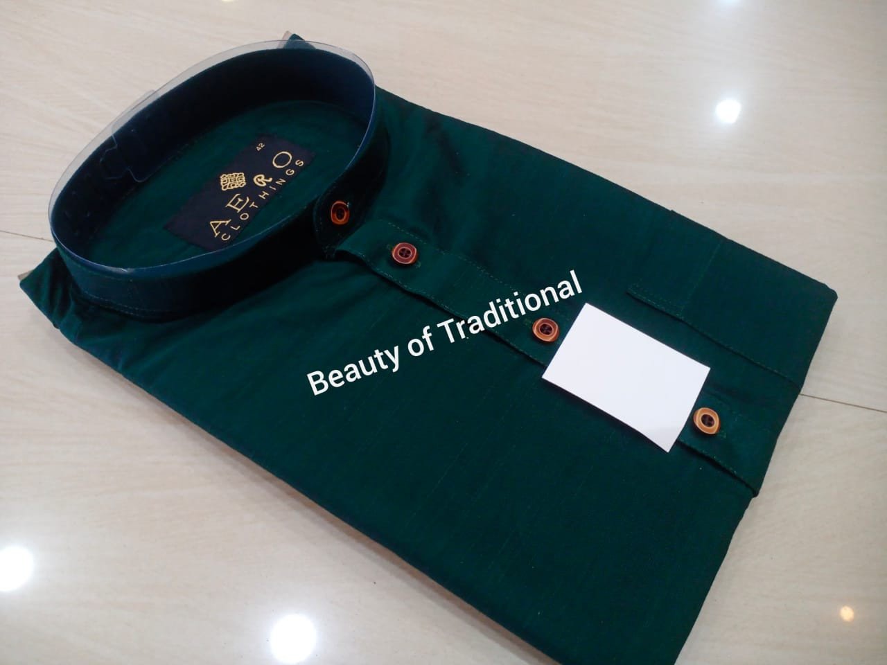 Avanika Collection's Attractive Slub Cotton Full Sleeve Kurtha For Men