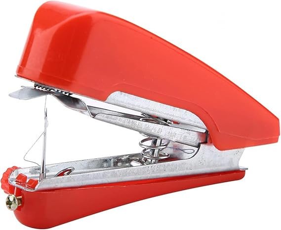 SmartGadgets Pocket Portable Mini Manual Stapler Style Hand Sewing Machine Craft, Clothes Stitch Handheld Cordless, Travel Use Convenience Cordless e Portable Mini Lightweight Cordless Hand-Operated M