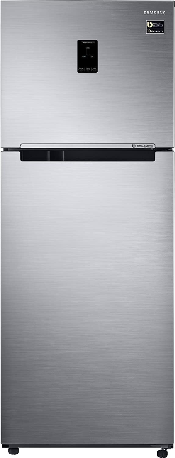 Samsung 415L 3 Star Frost-Free Digital Inverter Double Door Refrigerator (RT42B553ES8/TL Convertible, Elegant Inox)