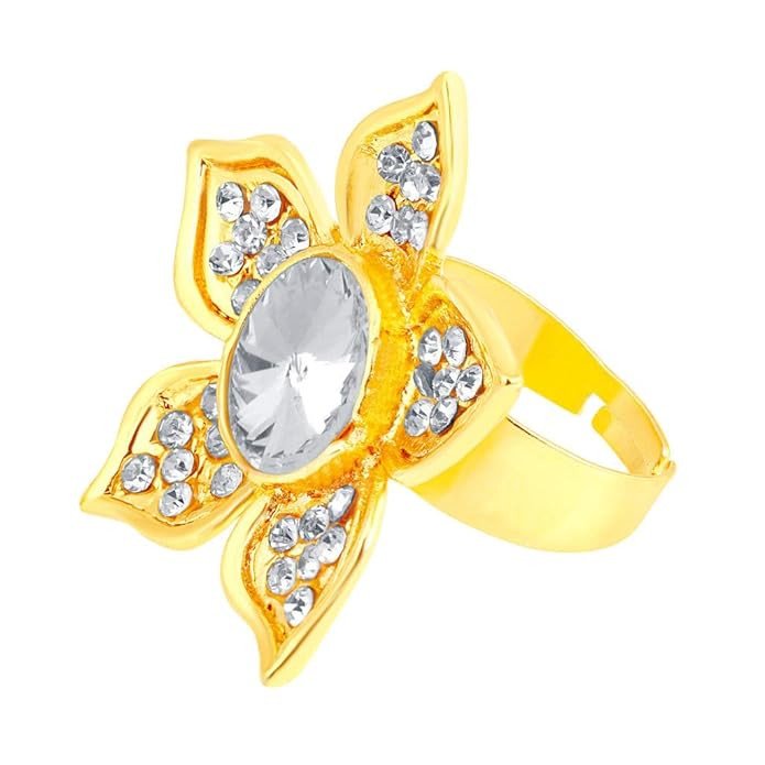 Wedding Jewellery Diamond Ring for Women (Golden) (SJ8005RBI130)