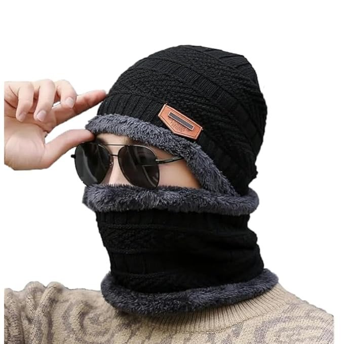 SmartGadgets Winter Cap And Muffler For men And Women/ Beanie Cap
