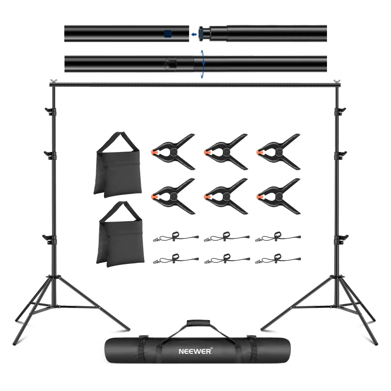 8.5x10ft Adjustable Backdrop Stand Kit
