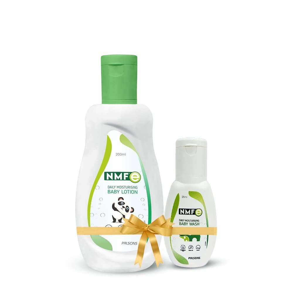 NMFe Moisturising Baby Lotion 200 ml I Enriched With Aloe Vera & Vitamin E I Suitable For Newborns I Paraben Free I Non-greasy I Quick Absorbing & Easily Spreadable I Dermatologically Tested I With 1 