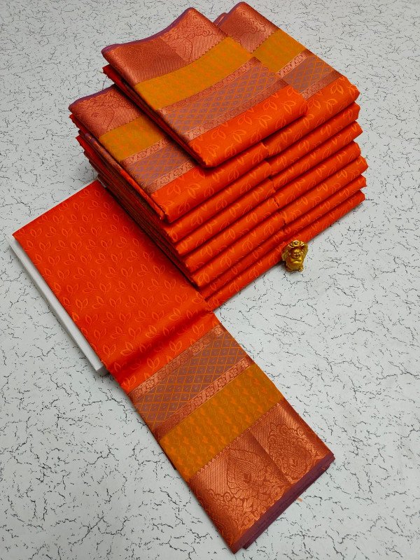 Edathal Star Collection's Most Beautiful & Attractive Women's 3D Embossed Karizma Soft Silk Saree