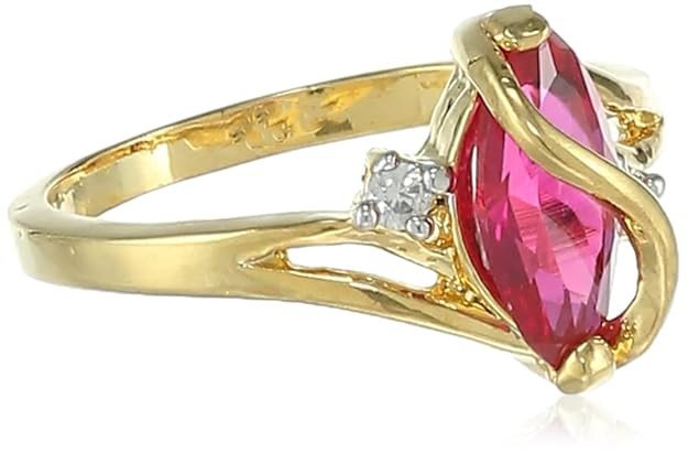 Attractive Olivia Man-Made Opal Invisible Setting Latest Trend Gold Plated Ring for Women(R80356_8)