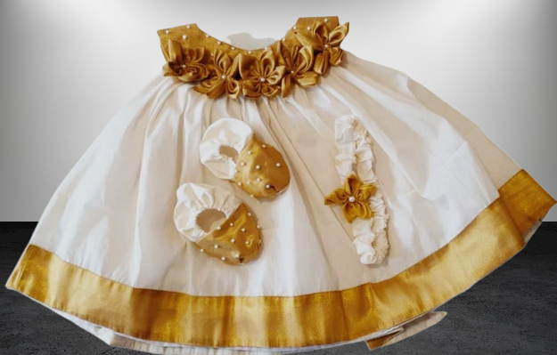 Adhoos Collection's Kerala Style Attractive Kids Frock | Kids New Style Stitched Traditional Frock