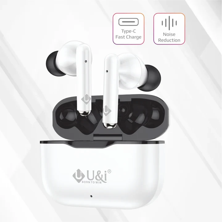 U&i Jump Series 20 Hours Battery Backup True Wireless Earbuds with Noise Reduction.
