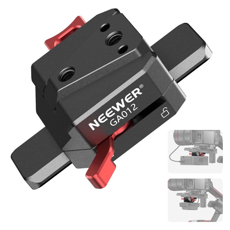 Mini V Mount Battery Plate with NATO Rail For DJI RS3 Pro RS2 RSC2 (GA012)