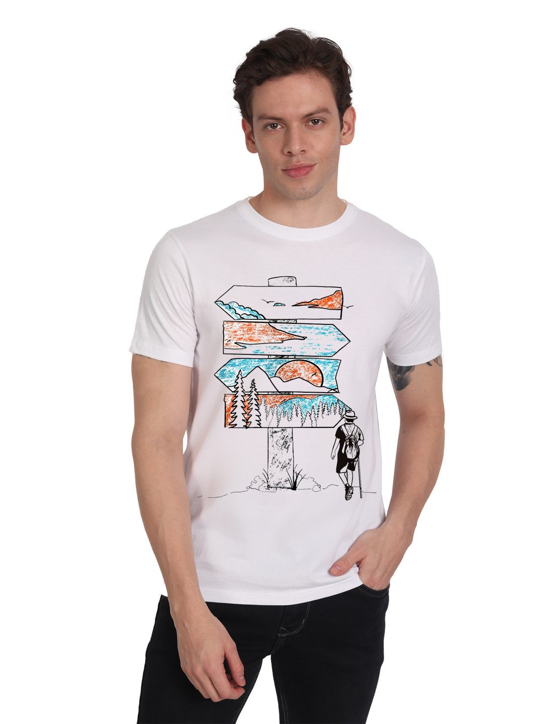 Beorign Solid Casual Round Neck Half Sleeves Printed Men's T-Shirt | T-Shirts | Gents Wear | Gents T-Shirt | Casual T-Shirts