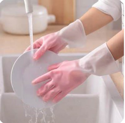 SmartGadgets Reusable Heavy Duty Long Rubber Gloves – Non-Slip, Durable Hand Gloves for Dishwashing, Gardening, Kitchen & Home Cleaning