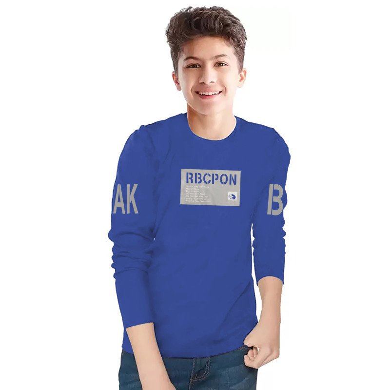 LG Garments Kids Trendy Stylish Regular Fit Cotton Full Sleeve Round Neck T-Shirt For Boys