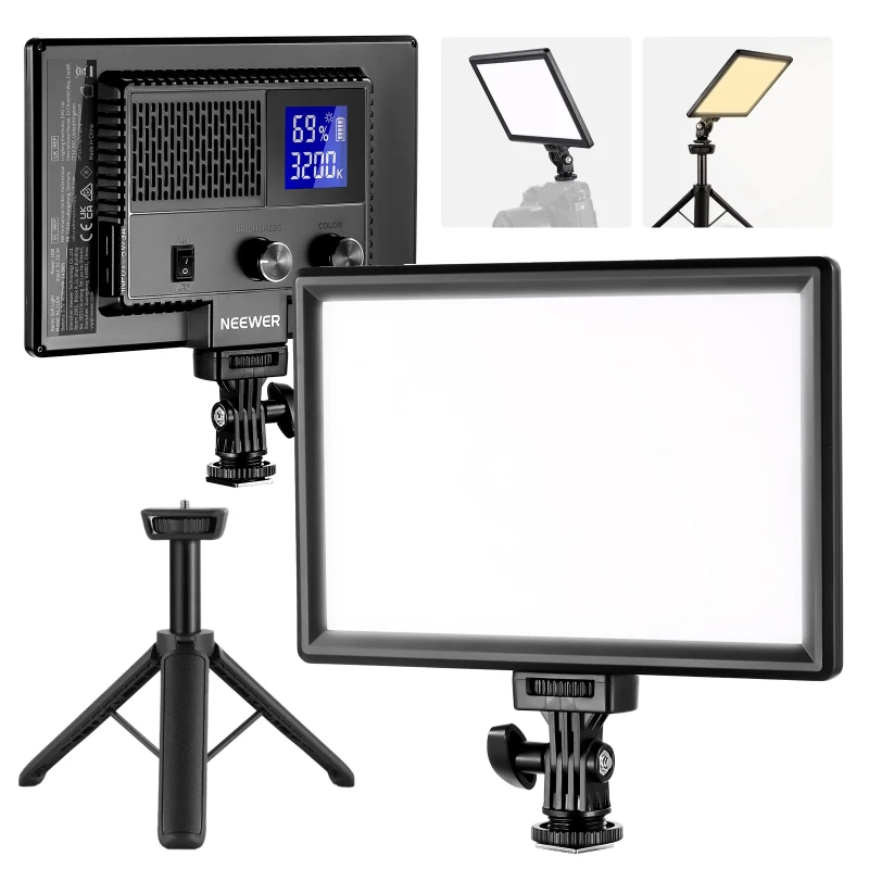 9" LED Video Panel Light with Mini Tripod (NL-116AI)