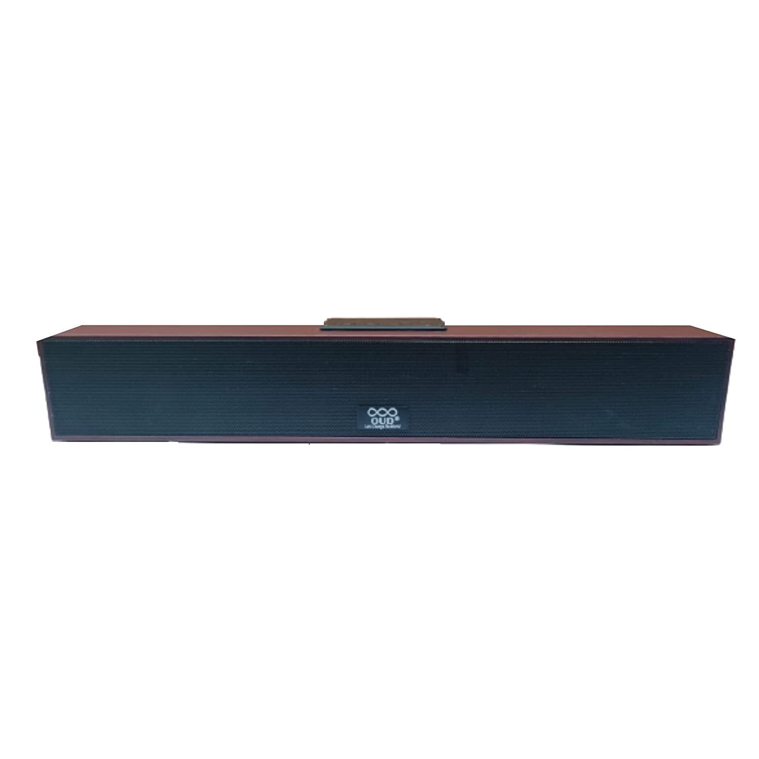OUD BT-594 FM Portable Bluetooth Wireless Wooden with FM Radio USB Slot SD Card AUX Cable Mic Built-in 1200mAh with Rechargeable Battery TWS Speaker (BT-594FM)