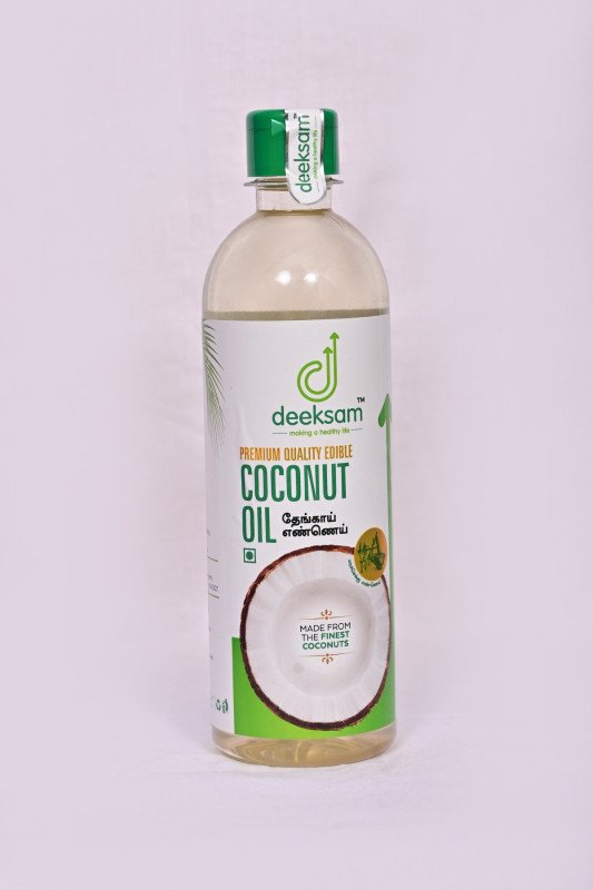 DEEKSAM WOOD PRESSED COCONUT OIL 500ML PACK OF 2 | COOKING OIL | COLD PRESSED OIL | CHEMICAL FREE OIL | THENGAI ENNAI | CHEKKU OIL | MARACHEKKU OIL | EDIBLE OIL