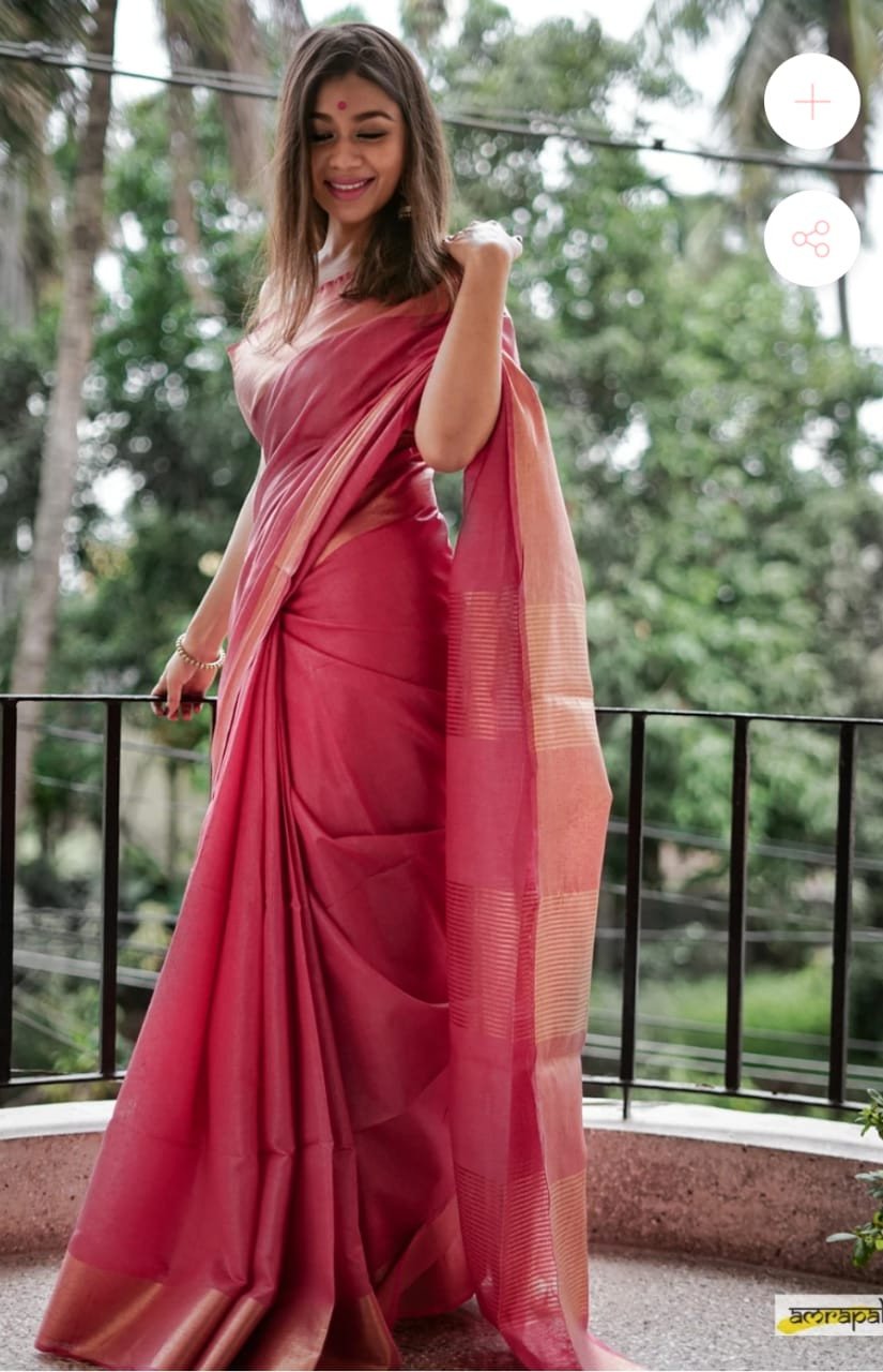 Edathal Star Collection's Attractive Viscose Silk Saree With Copper Twisted Pallu - Multi Colour | Viscose Silk Saree