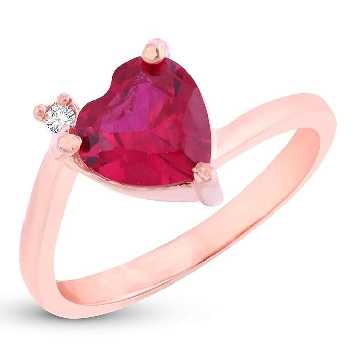 Designer Queen Heart Red Austrian Crystal Gold Plated Ring for women .