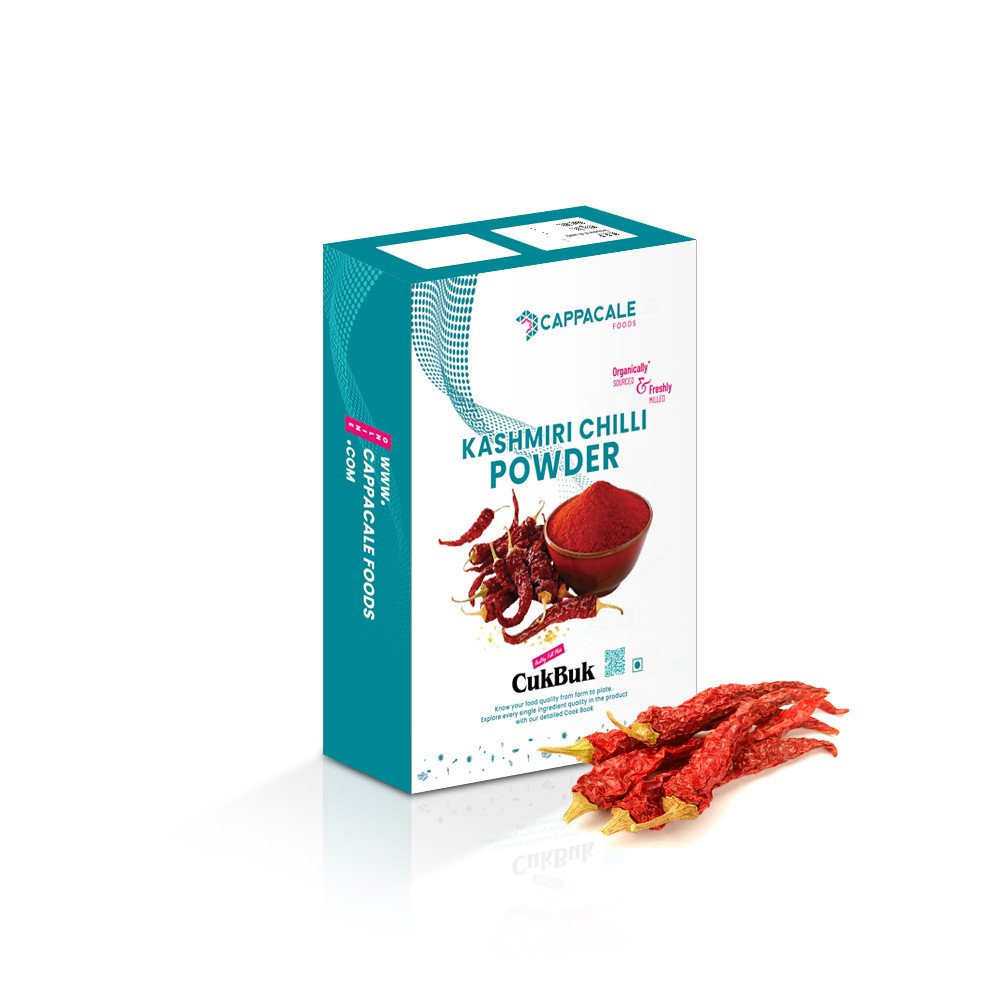 Cappacale Kashmiri Chilly Powder(കാശ്മീരി മുളകുപൊടി) | Kashmiri Mirchi Powder | No Preservatives And Colour - 250 g