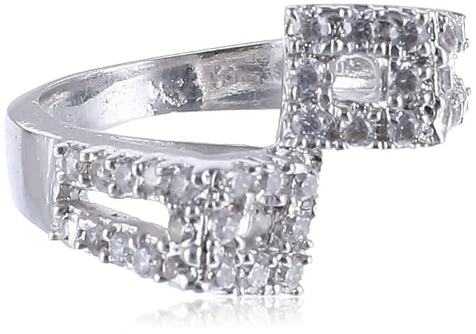 Glorious Rhodium Plated Cubic Zirconia Ring(8040RCZC1030_13)