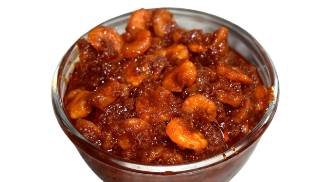 Lolu's Kerala Style Salty & Spicy Homemade Prawn Pickle (ചെമ്മീൻ അച്ചാർ) - 250 g | Kerala Tasty Prawn Achar