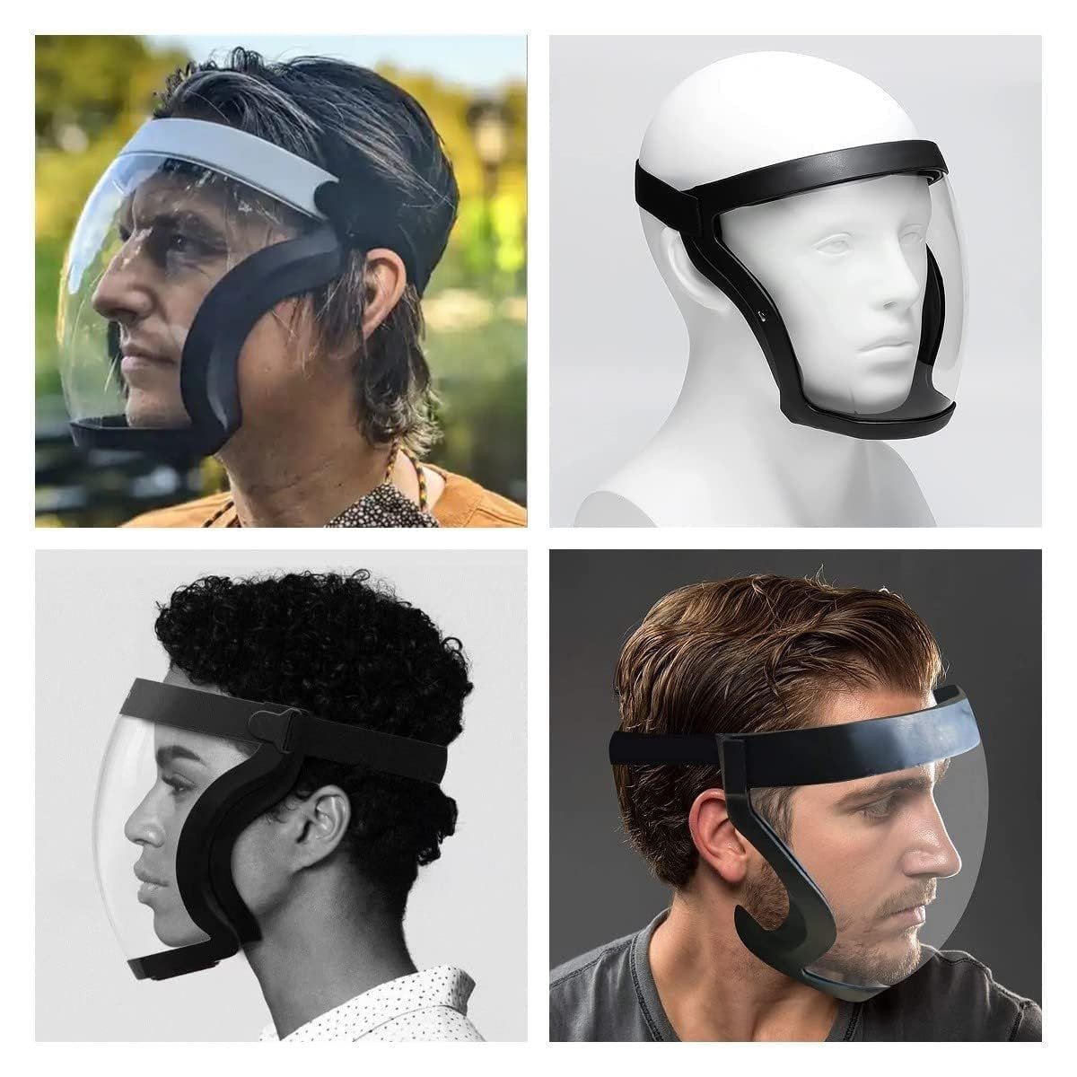 SmartGadgets Bubble Face Shield helmet Visor Industrial Safety Coverage Full Face Protector Multipurpose Eye UV-Protective Clear Visibility for men women.