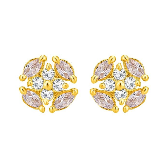 Luxurious Gold Plated Stud Earring For Women (E102004)