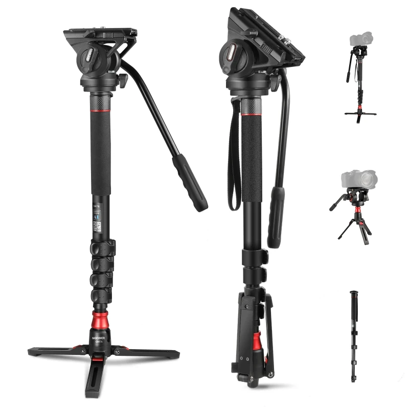 179cm Professional Camera Monopod With Fluid Head (GM76)