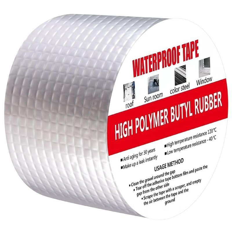SmartGadgets Leakage Repair Waterproof Tape For Pipe Roof Water Solution Aluminium Foil Adhesive Sealing butyl rubber tape, Sealing Tape for Leakage (5 Meter (4 inch))