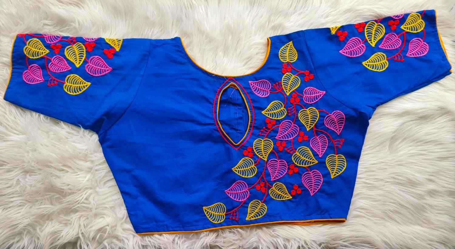 Sai Ram Textiles Attractive  Back And Sleeve Embroidery Ready Made Blouse | Ready Made Blouse For Women