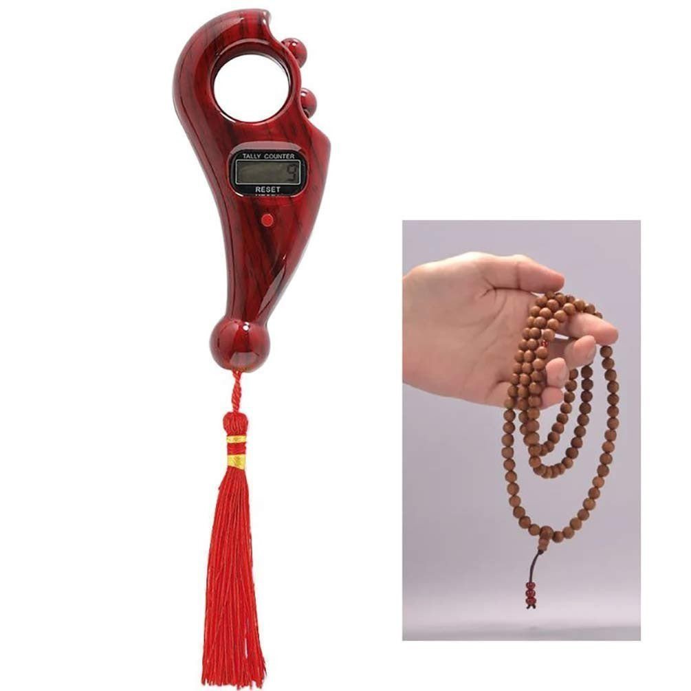 SmartGadgets Prayer Beads, Digital Finger Counter for Pooja Meditation Japa puja Mantra Mala Portable Finger Rotating Hand Tally Number Counter with Compass Tasbih Islamic Misbaha