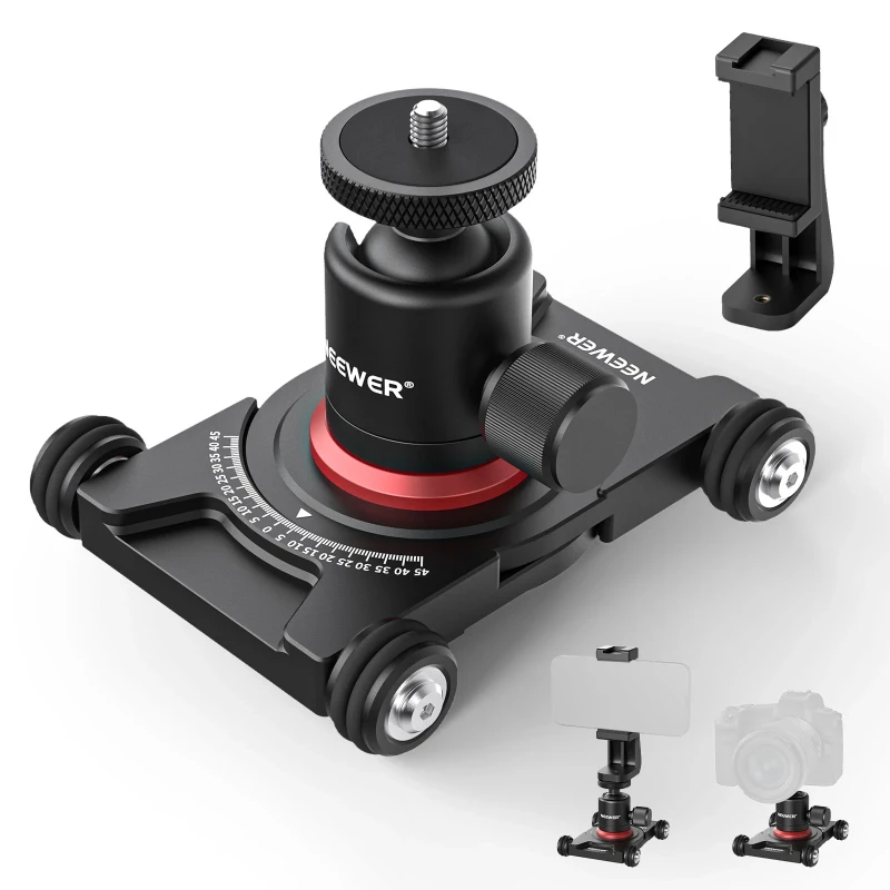 NEEWER Camera Slider Dolly with Ball Head & Phone Clamp (SD001)