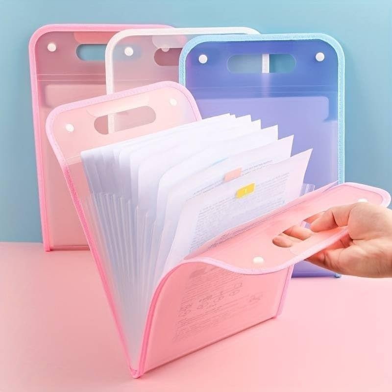 SmartGadgets 13 Layer File Folder | Expanding Folder Student Data Sorting Paper Storage Bag | Portable Vertical Organ Bag | File Folder with Button Closure