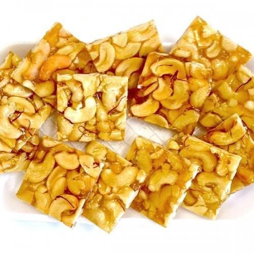 Tasty & Sweet Kaju Chikky Bar & Sweets (Pack of 50) | Cashew Nuts With Jaggery Sweet | Cashew Nuts Mittayi