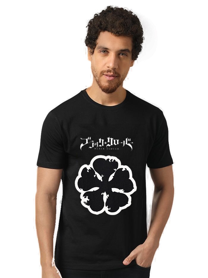 Beorign Regular Fit Solid Stylish Look Trendy Casual Cotton Blend Half Sleeves Printed T-Shirt for Men | Black Colour ( M , L , XL )