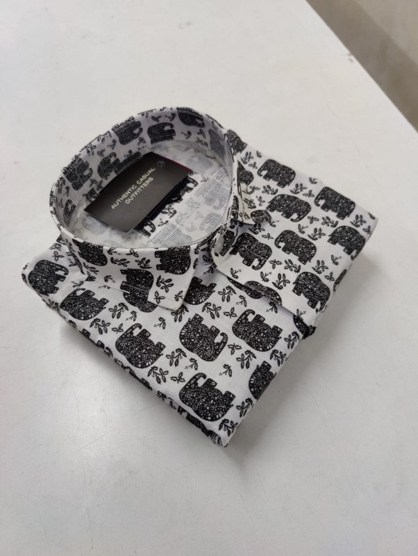 Aparna Collection's Attractive Stylish Sanganeri Printed Shirts For Men - Multicolour (Size : XL Only) | Gents Shirts
