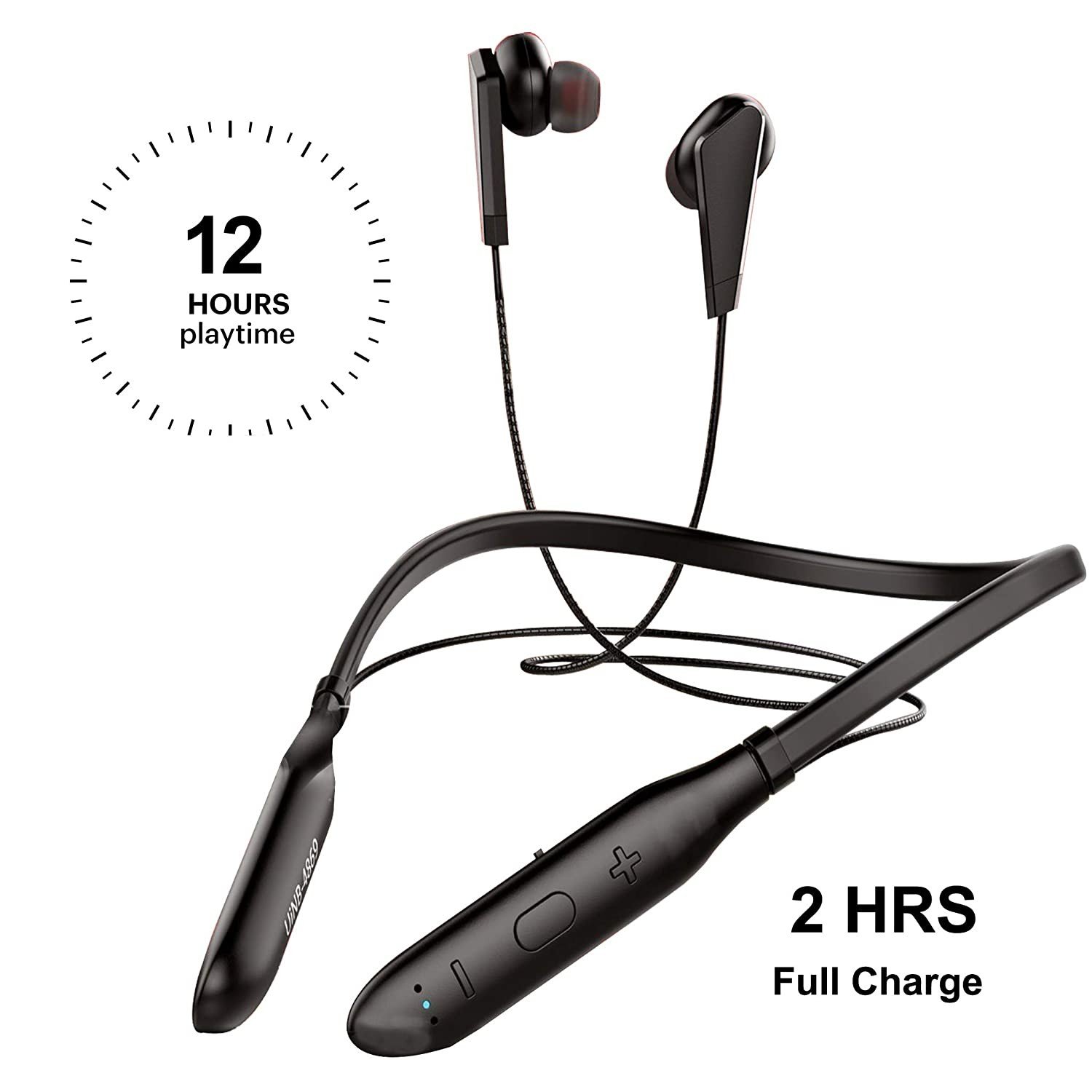 U&I UiNB-4869 Jackpot Series Wireless Bluetooth In Ear Neckband Headset with Mic (Black)