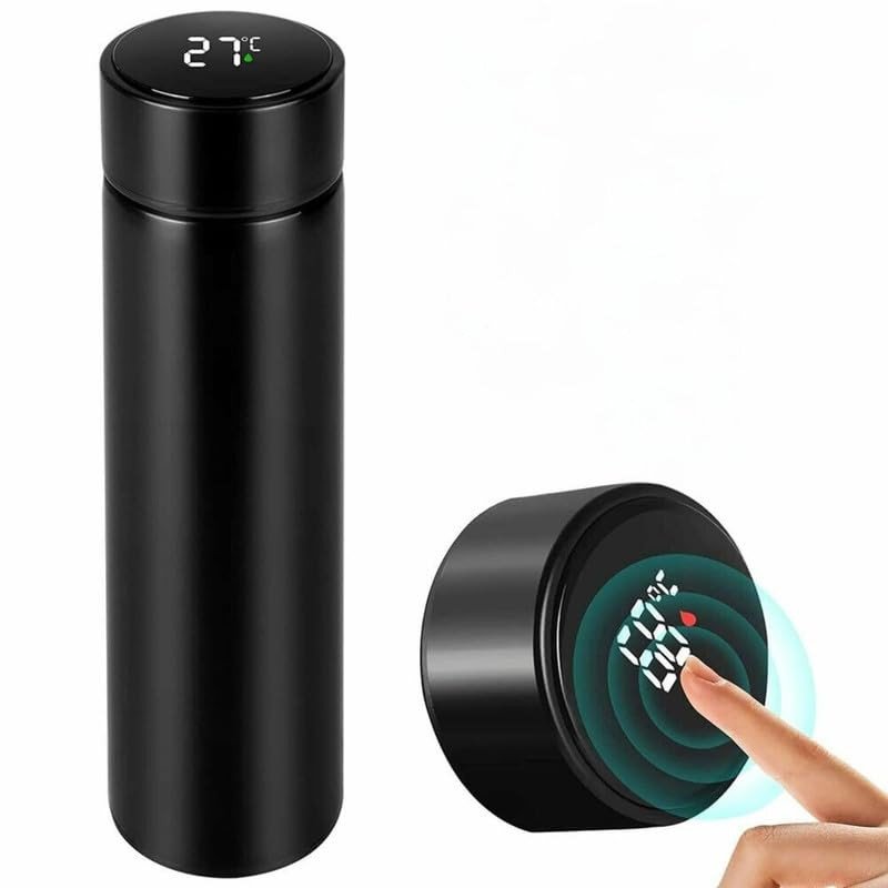 SmartGadgets TEMPRATURE WATER BOTTLE 500ml Thermos Water Bottle with LED | Temperature Display | Stainless Steel | Perfect for Hot and Cold Drinks