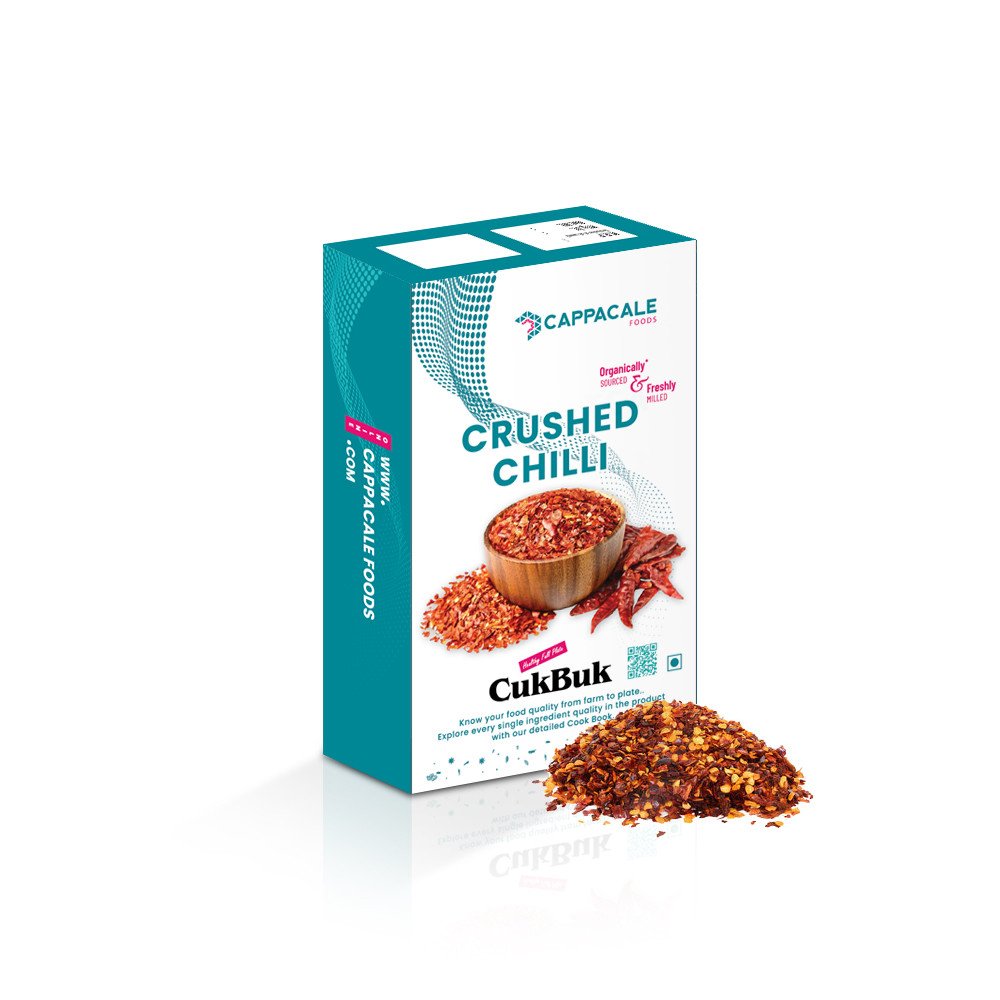 Cappacale Crushed Crispy Chilly Flakes | Dried Red Chilly Flakes - 100G