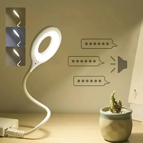 SmartGadgets  USB Intelligent Voice Control Lamp, Voice Activated Lights Smart Voice Small Table Lamp, Voice Control Lamp, Small Night Light For Home Learning And Office