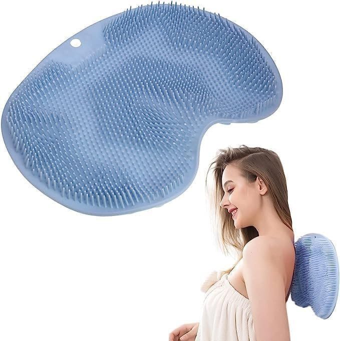 SmartGadgets Shower Back & Foot Scrubber – Wall Mounted Silicone Bath Massage Cushion Brush with Suction Cups – Exfoliating Dead Skin Foot Brush and Bathroom Wash Foot Mat