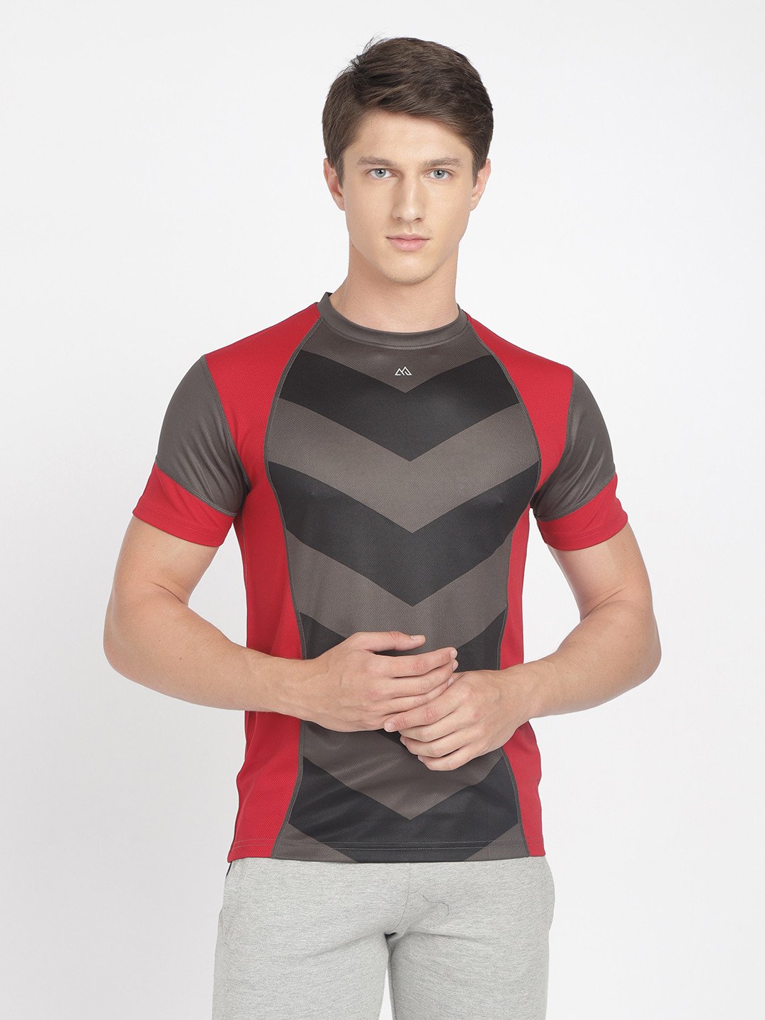 Bleualps Solid And Regular Fit Activewear Sports Round neck Half Sleeve T-Shirt For Men | Gent's Sports T-Shirt